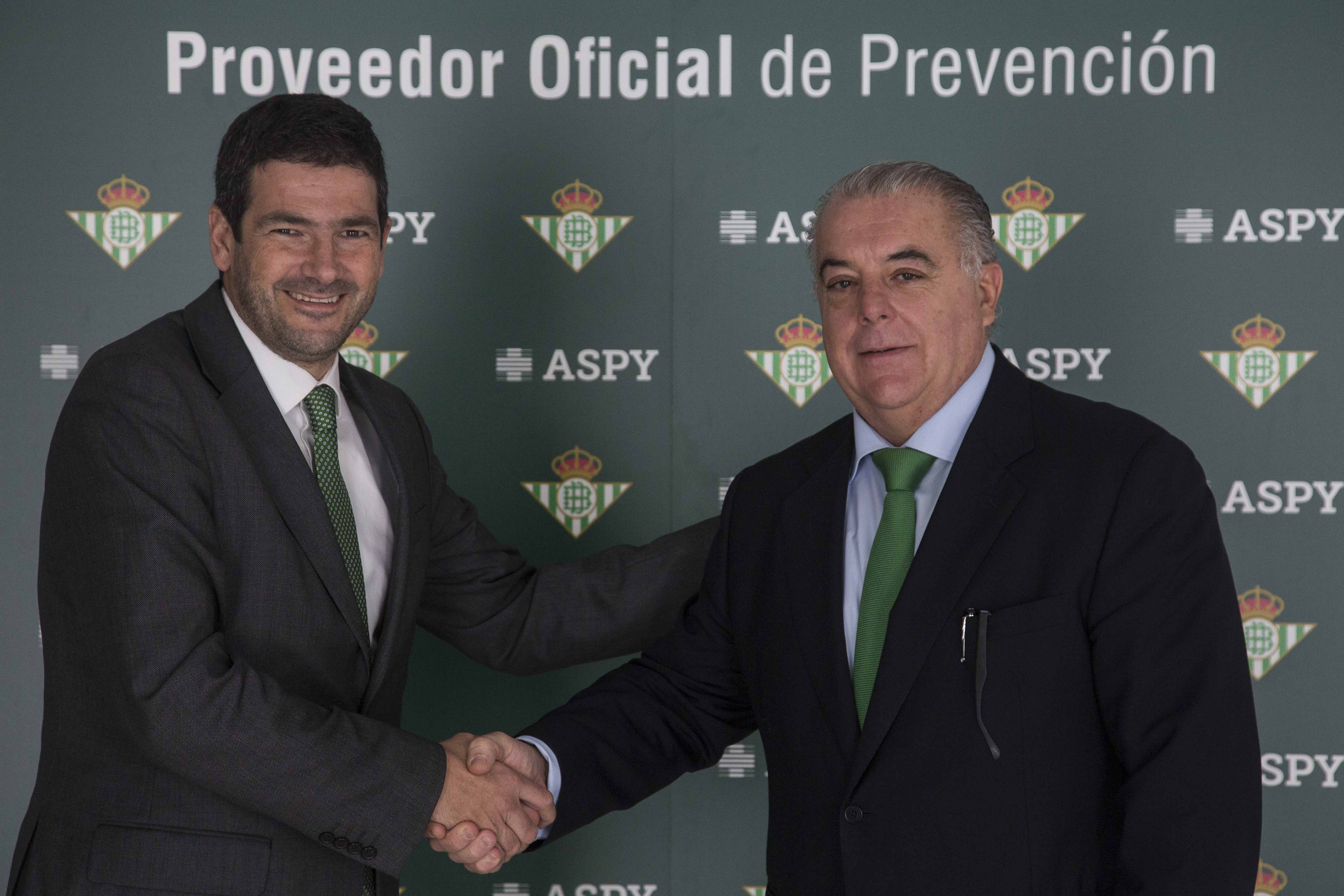 ASPY Prevención renueva su acuerdo con el Real Betis Balompié para los próximos tres años