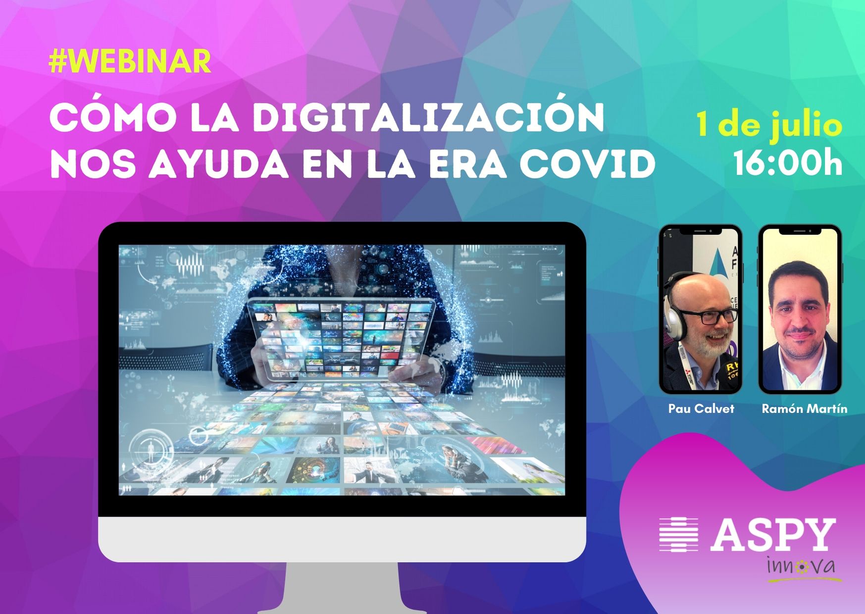 Promoción del webinar "Digitalización en la era COVID"